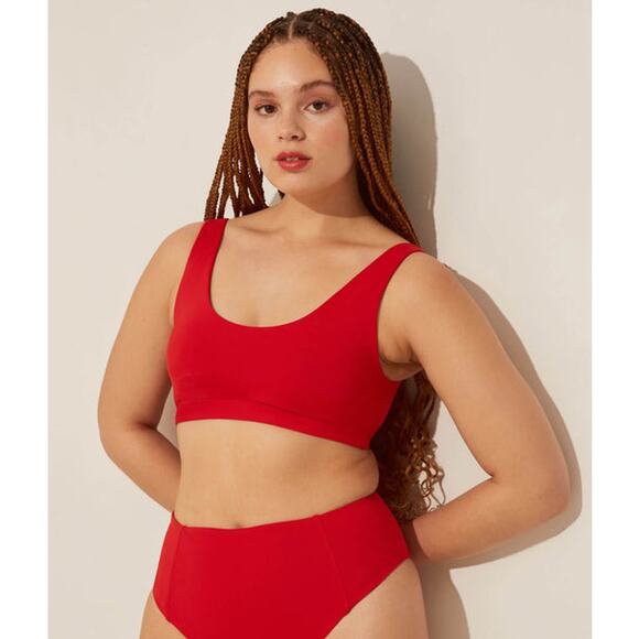 Andie Swim The Ventura Bikini Top in Cherry Red XS NWT - Picture 1 of 6